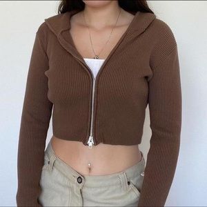 Brandy Melville Brown Arden Hoodie